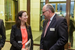 My Finance Coach-Geschäftsführerin Bettina von Jagow im Gespräch mit Michael Meister, Parlamentarischer Staatssekretär beim Bundesminister der Finanzen